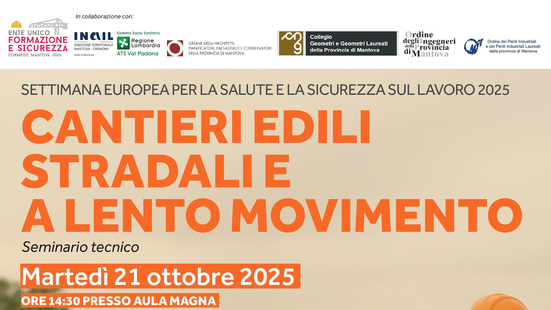 Settimana della Sicurezza 2025: Cerani Engineering al seminario sui cantieri stradali