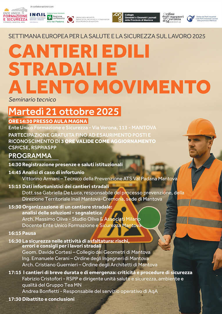 Settimana della Sicurezza 2025: Cerani Engineering al seminario sui cantieri stradali