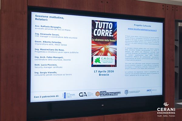Cerani Engineering al convegno “Tutto corre, la sicurezza resta ferma?”